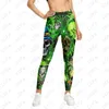 Kvinnors leggings sport kvinnor 3d mask skräckfilm tiger tryckt hög midja yoga byxor tights gym klädträning lady fitness