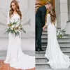 Vintage Modest Wedding Dresses With Long Sleeves Bohemian Lace Mermaid Bridal Gowns Country Wedding Dresses abiti da sposa270K