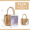 Ynport Straw Handbag Tote for Women Summer Beach Drawstring Rattan Bucket Bag Handmade Hobo Shopping Purse HKD230807