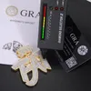 Collane con ciondolo Stile di cucitura gratuito personalizzato Lettera Nome Uomini Collana Hip Hop Pieno Zircone Gioielli Rock Rapper personalizzati S925 230807