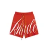 rhude shorts designer shorts logo printing Jacquard knitted wool casual shorts men women sport running shorts home pants holiday leisure shorts