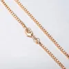 Kedjor 3mm Womens Box Chain Necklace 585 Rose Gold Color 20/24 tum bröllopsfest smycken gåvor grossist CN58