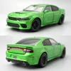 Diecast Model Cars Diecast Toy Model 32 Scale Dodge Hellcat Charger SRT Car Sound Light Doors Openable Educational Collection Gift R230807