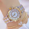 Наручительные часы Diamond Women Watch Brand Elegant Ladies Watches Rose Gold Clock Watch для женщин Relogio Feminino 230807