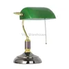 Retro Green Glass Desk Lamp Office Decoration Bank Lamp Classical Green Vintage for Bedroom Study Home Reading Table Lamp HKD230807