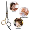 8 pièces/ensemble professionnel coupe de cheveux ciseaux Kit cheveux ciseaux coiffure coupe amincissement barbier ciseaux ensemble parfait pour hommes, femmes