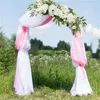 Dekorativa blommor kransar bröllop båge blommor rosa rose dekorativa blommor swags grönska arbor blommor arrangemang eller rena draperier bröllopsstol ceremoni 230804