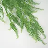 Decorative Flowers Hanging Artificial Plant 1PC 5 Fork Persian Fern Leaves Plastic Leaf Grass Home Garden