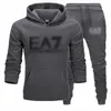 Mens Trailtsits Mektup Baskı Hoodie Sıradan Tweatsuits Hommes Jogger Fit Suits Hooded Hoodies Sıradan Uzun Pantolon Kıyafetleri