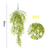 Decorative Flowers Green Artificial Plants Rattan Leaf Ivy Vine Wall Hanging Garland Fake Foliage Home Garden Bar Wedding Decoration