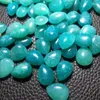 Strand 10st Natural Amazonite Teardrop Pendant Fashion Women Healing Jewelry Gemstone Crystal Charm Choker Halsband för Woman Gift