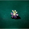 Pins Broches Prachtige Kleurrijke Zirconia Kleine Mini Reversspeld Mode Bloem Kraagspelden voor Vrouwen 2022 Nieuwe Zomer Accessoires Broche HKD230807