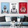 Famoso equipo de carreras coche lienzo pintura diseño moderno hogar dormitorio habitación de niño decoración pintura carteles regalo para amigo Wo6