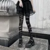 Women Socks Y2k Punk Style Bandage Thigh High Stockings Pantyhose JK Japanese Lolita Girls Tights Lingerie Sexy Tight