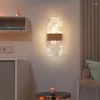 Applique murale plume Led lumières moderne allée couloir tricolore lampes bambou libellule ruban pour salon chambre chevet