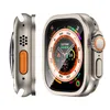 Housse en aluminium pour Apple Watch Series 8 Film en verre trempé intégré Ultra étui de protection d'écran 49mm Housse de protection pour le visage Accessoires intelligents Films d'écran