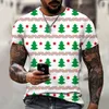 Mannen T-shirts Straat T-shirts Kerst Patroon Outfit Korte Mouw Mode O Hals Tops Oversized Harajuku 3D Afdrukken T-shirt