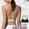 Women's Shapers Push Up Backless Bra Breathable Invisible Low Back Bras Seamless Underwear Full Coverage Brassiere U-Back Shaped Briefs