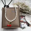 Anhänger Halsketten Mode Vintage Perle Für Frauen 2023 Einfache Nette Choker Schlüsselbein Halskette Schmuck Zubehör Geschenke