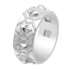 Cluster Rings Hainon Skull For Men Women Black/Silver Color Luxury Finger Size 4-13 Punk Wedding Party Distribution