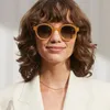 Sunglasses GREPS Acetate Round Women Colorful High Street Male Solar Glasses Originals Multiple Options Sunshade