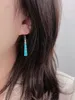 2023 European and American New Vintage Tassel Long Style Aubao Ear Hook s925 Silver Earring Style Versatile Earrings