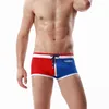 Mutande Seobean Boxer Swim Trunks Uomo Vita bassa Moda Spa Pantaloni Personalità Color-block Boxe