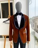 Herrdräkter Shawl Lapel Slim Fit Formal Wedding Party Tuxedos Groomsmen Blazer Pants 2 Pieces Custom Made Terno Masculino