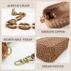 JYG Straw Woven Shoulder Bag For Women Summer Beach Travel Crossbody Handbag Classics Satchel Purse HKD230807