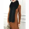 Scarves Real Fur Women Genuine Natural Tassel Scarf Winter Neck Warm Solid Shawl Thick Collar With Fashion Tail