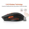 Mouse 2400 DPI Mouse wireless da gioco Pulsante scorrevole Mouse per computer Batteria al litio incorporata 2.4G Mouse ottico per PC / laptop X0807