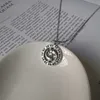 925 Zilveren Damesketting Mode I Vissen Hanger Korte Sleutelbeenketting Retro Vrouwelijke Gift Sieraden Trui Keten L230704