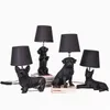 Bordslampa för sovrummet Bedside Children Art Deco Animal Puppy Led Nightstand Nordic Designer Dining Table Light 220V HKD230807