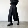 Pantaloni da uomo Uomo Harajuku Streetwear Elastico in vita Cravatta Culotte Moda Pantaloni larghi casual Kimono a gamba larga Pantaloni da donna