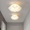 Wall Lamps Korean Flower Ceiling Lights Modern Glass Lamp Corridor Balcony Bedroom Hanging Living Room Kitchen Home Art Decor