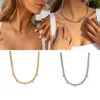 CANNER Full Colorful Zircon Pendant Necklaces For Women Clavicle Chain Choker Fashion Necklaces 2022 Trendy Jewelry collars L230704