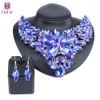 Wedding Jewelry Sets High Quality Crystal Choker Statement Necklace Earring Set Gift Women Brides Prom Party 230804