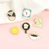 Pins Brooches 6pcs/set Multi-style Sets Enamel Pins Custom Animals Medicine Brooch Lapel Badge Bag Cartoon Jewelry Gift for Kids Friends HKD230807