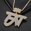 Pendant Necklaces Custom Free Stitching Style Letter Name Men Hip Hop Necklace Full Zircon Customized Rock Rapper Jewelry S925 230807