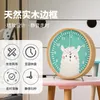 Wall Clocks Chinese Style Solid Wood Clock Living Room Silent Wooden Seat Light Modern And Simple Cartoon Desk