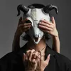 Maschere per feste Halloween Cosplay Billy Goat Skull Mask Half Face Masquerade Carnival Party Puntelli Rave Sheep Bone Skull Mask Cosplay Animal Mask J230807