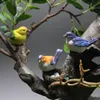 Objets Décoratifs Figurines Simulation Créative Oiseaux Et Nids D'oiseaux Ornement Résine Faux Jardinage Bonsaï Décoration Accessoires Décor À La Maison DIY Fête FU 230804