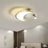 天井のライトデザインスターリースカイモダンリビングルームベッドルームデコレーションホームゴールド/ブラックランプハードウェアアクリル