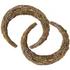 Decorative Flowers 2 Pcs Rattan Garland DIY Wreath Material Base Dream Catcher Ring Making Rings Iron