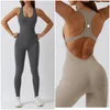 LL-8065 Womens Jumpsuits Yoga Outfits Sleeveless Close-fitting Dance Jumpsuit Long Pants Fast Dry Breathable