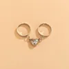 Cluster Rings 2pcs/Set Пара Любовь Магнитное кольцо регулируемое сердца магнит открытые ювелирные украшения для женщин