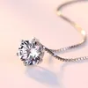 Squisita catena di strass singolo zircone 925 collana in argento puro accessori moda femminile gioielli in argento L230704