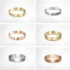 Titanium Love Ring Złota Srebrna Rose Gold Wedding Pierłod dla kobiet Pierścionek zaręczynowy mężczyźni Hurtowa biżuteria 1-38