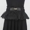 Belts Women's Runway Fashion Elastic Lace Cummerbunds Female Dress Corsets Waistband Decoration Wide Belt R499