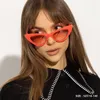 Güneş Gözlüğü 2023 Bahar Seksi Kedi Göz Üçgeni Vintage Kadın Gözlükleri UV400 Sokak Moda